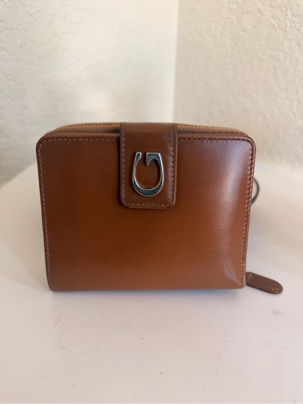 Gucci Horseshoe Tan leather bifold Compact wallet Clutch Made in Italy - Picture 15 of 15